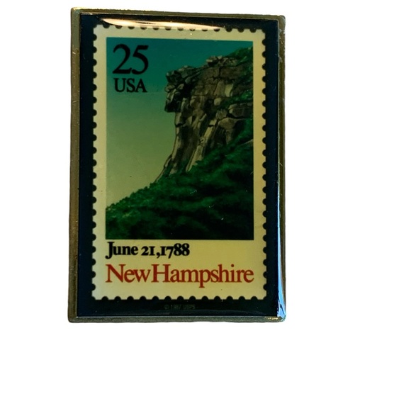 Old Man of The Mountain Franconia Notch, bicentennial pin, White Mountains - Picture 3 of 6